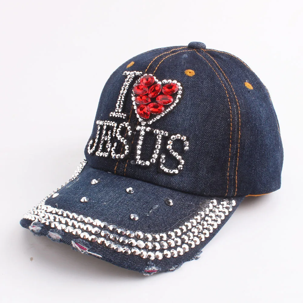 Новая бейсболка Hami Otwo кепка со стразами и надписью I LOVE JESUS уличная Кепка Snapback для