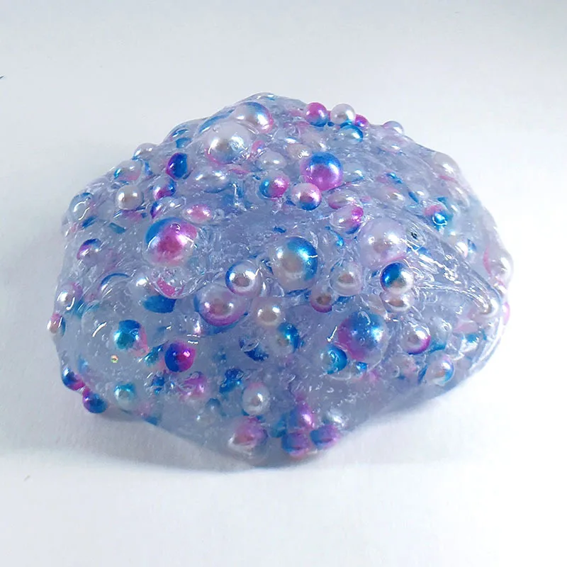 60ML Slime Colorful Beads Mermaid Crystal Mud Cotton DIY Slimes Dough Slime Charms Stress Relief Toy for Children Slime Gift