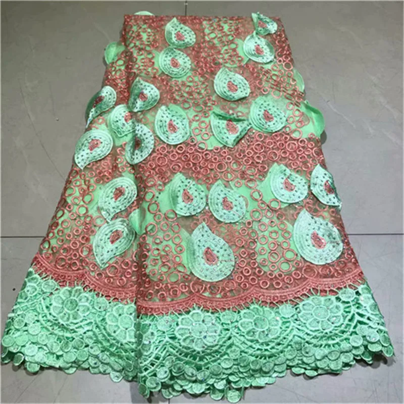 

2019 Beautiful Design African Guipure Lace Material With Stones Latest African Guipure Cord Lace Fabric Online