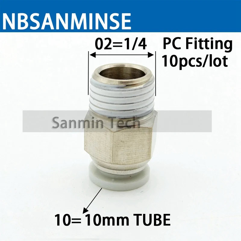 NBSANMINSE блок подготовки воздуха SFC 200 1/4 3/8 1/2 два блока воздушного фильтра Регулятор лубрикатора воздушный компрессор Регулятор Фильтра - Цвет: PC10 02 10mm R1-4 10