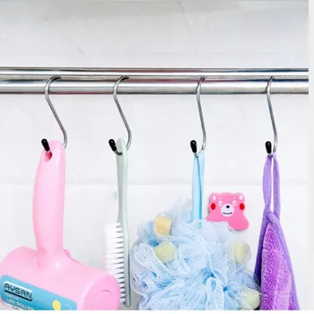 

10Pcs Stainless Steel Practical Hooks S Shape Kitchen Railing S Hanger Hook Clasp Holder Hooks For Hanging Clothes Handbag Hook