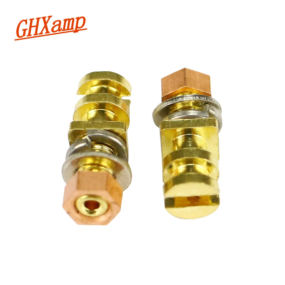 

GHXAMP Scaffolding Spike Foot Nails Pure Copper Plated Gold Scaffolding Rack Welding Plate DIY For Screw Amplifier 2PCS