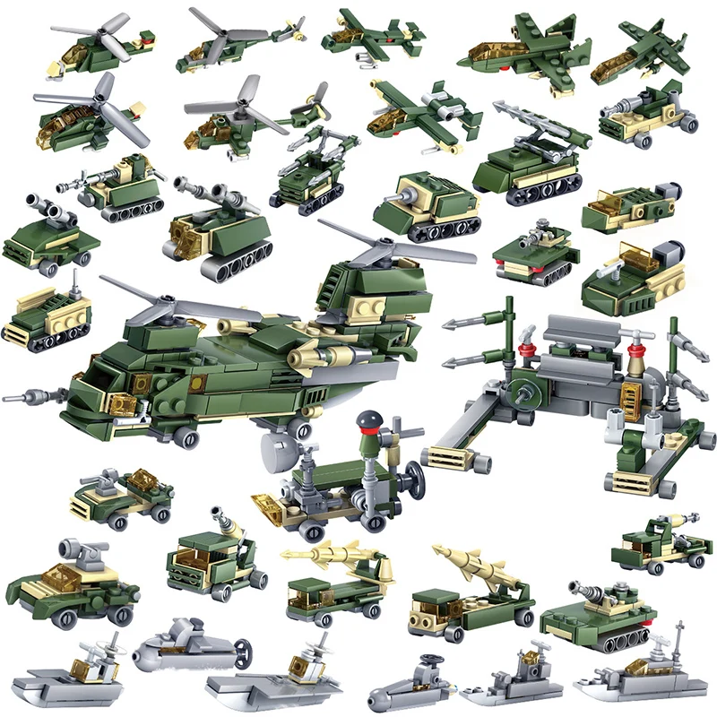 Оригинальный KAZI 84031 разнообразные 33 стиля супер танковое военное оружие 16 в 1