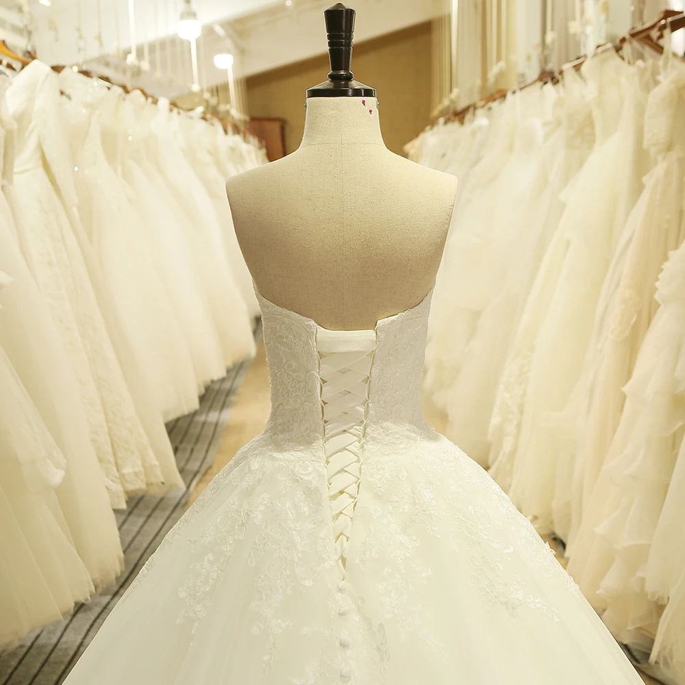 HW091 Очаровательная Милая Аппликация Кружева Винтаж свадебное платье принцессы Свадебные платья Турция