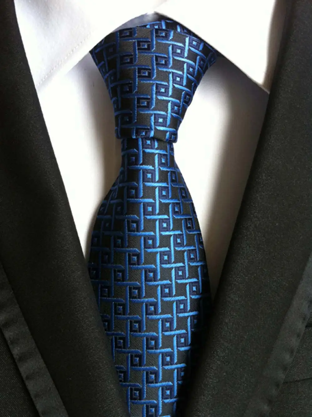8 см Классический Полосатый клетчатый галстук высокого качества желтый зеленый синий деловой Свадебный галстук Модный повседневный жаккардовый мужской галстук