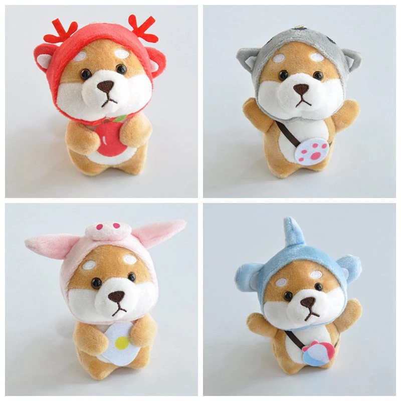 

Kawaii Stuffed Animals Dress Up Dog Plush Elephant Deer Model Keychain Backpack Pendant Stuffed Toys For Children Birthday Gifts