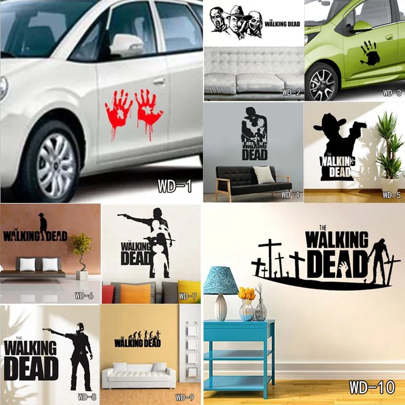 THE WALKING DEAD Rick with Machine Gun VINYL DECAL Waterproof Wall