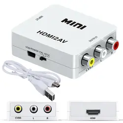 Tonbux HDMI мини адаптер конвертер композитный для VGA к RCA AV с 3,5 мм аудио кабель VGA2AV/CVBS + аудио к ПК