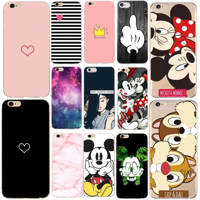 Прекрасный мультфильм Минни чехол для iphone 5se 5s 5 6s 6 7 8 плюс ультра тонкий