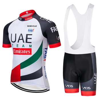 

NEW TEAM UAE Cycling Clothing Bike jersey 9D pad shorts set Ropa Quick Dry Mens summer tops pro BICYCLING Maillot Culotte