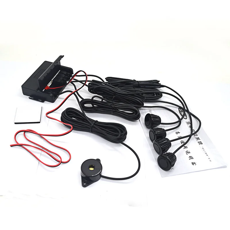 Car Auto Parktronic Reverse Backup Radar With 4 Parking Sensors Kit Buzzer Sound Alarm Detector System Rear No Display Monitor parking sensor kit led parking sensor kit parking sensor car led parking sensor