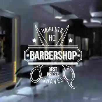 

Barbershop Sticker Bread Decal Customized Vinyl Wall Art Decor Windows Decoration Haircut Shavers Glass Barber Shop Decals