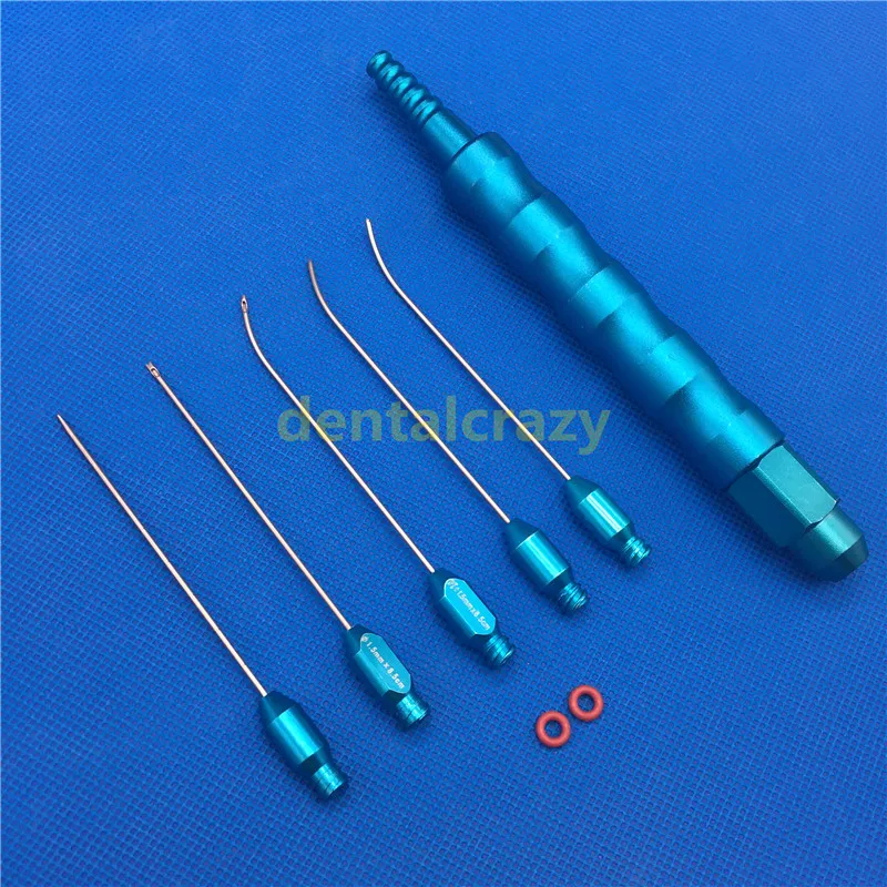 

Set of 5 Luer Lock Infiltration Cannula 4 cannulas with Reusable Handle High Quality