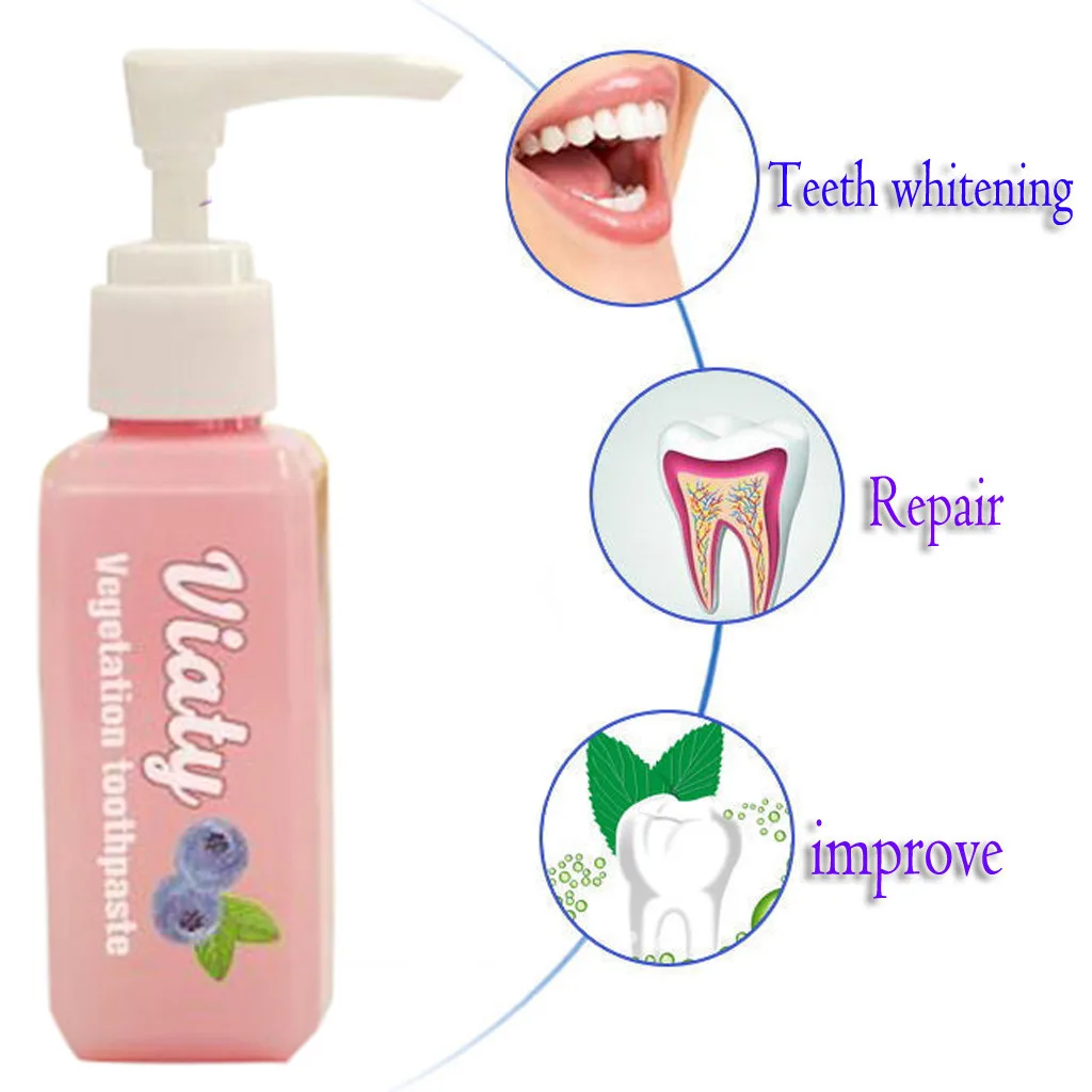 Stain Removal Whitening Toothpaste Stain Removal Whitening Toothpaste Fight Bleeding Gums Fresh Blueberry Bottled Toothpaste