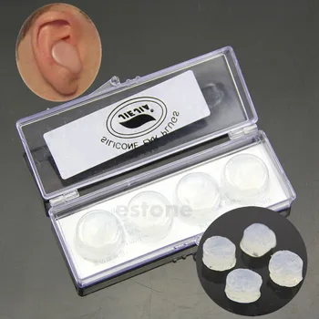 

4Pcs Swimming Silicone Earplugs Soft Comfortable Sleep Noise Reducing New