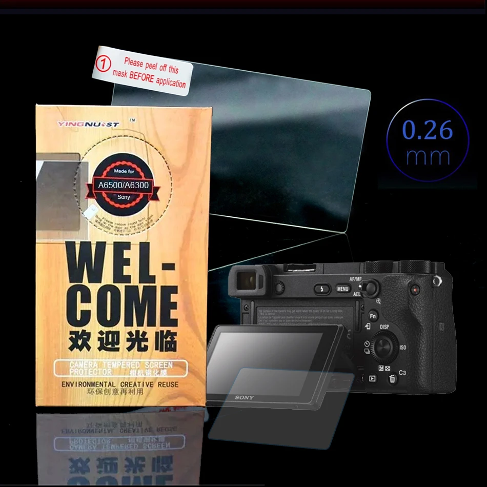 Original LCD Screen Camera Tempered Glass Screen Protector For Sony
