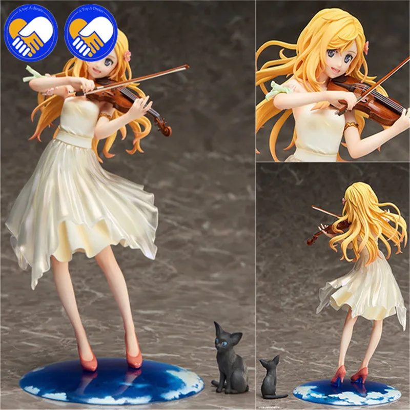 Аниме Shigatsu wa Kimi no Uso Misono Kaoru ПВХ фигурка модель игрушки КАВАИ пианино девушка в