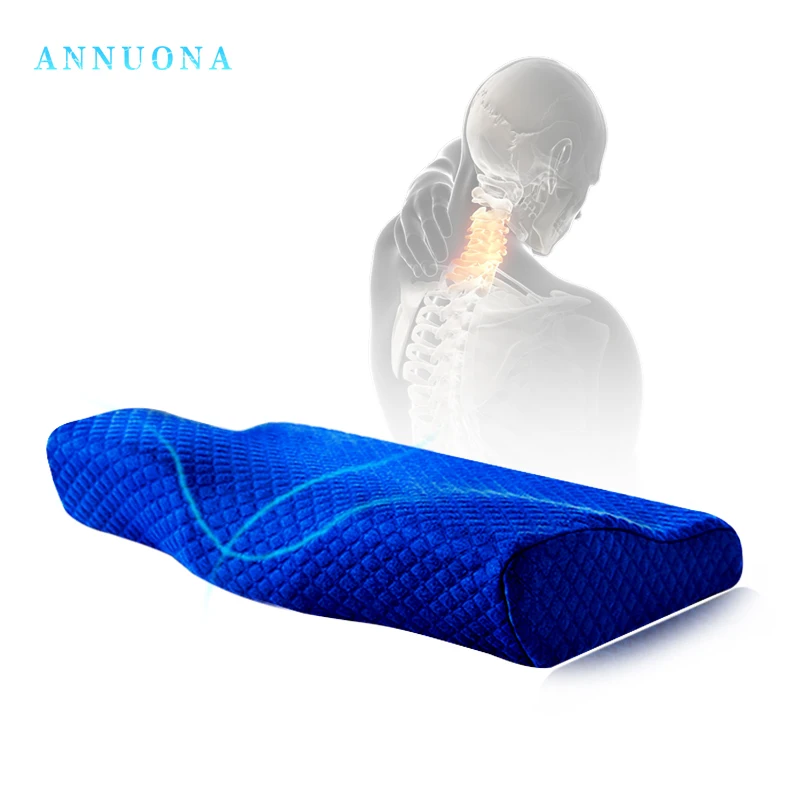 Annuona Neck Orthopedic Pillow Bed Pillows With Memory Foam For the Deep Sleeping Bedding Accessories Home Textiles | Дом и сад