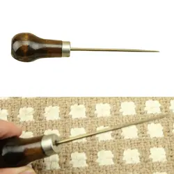 1 шт. Профессиональные Кожаные деревянные ручки Awl инструменты для кожи ремесло шило для шитья инструмент 11 см