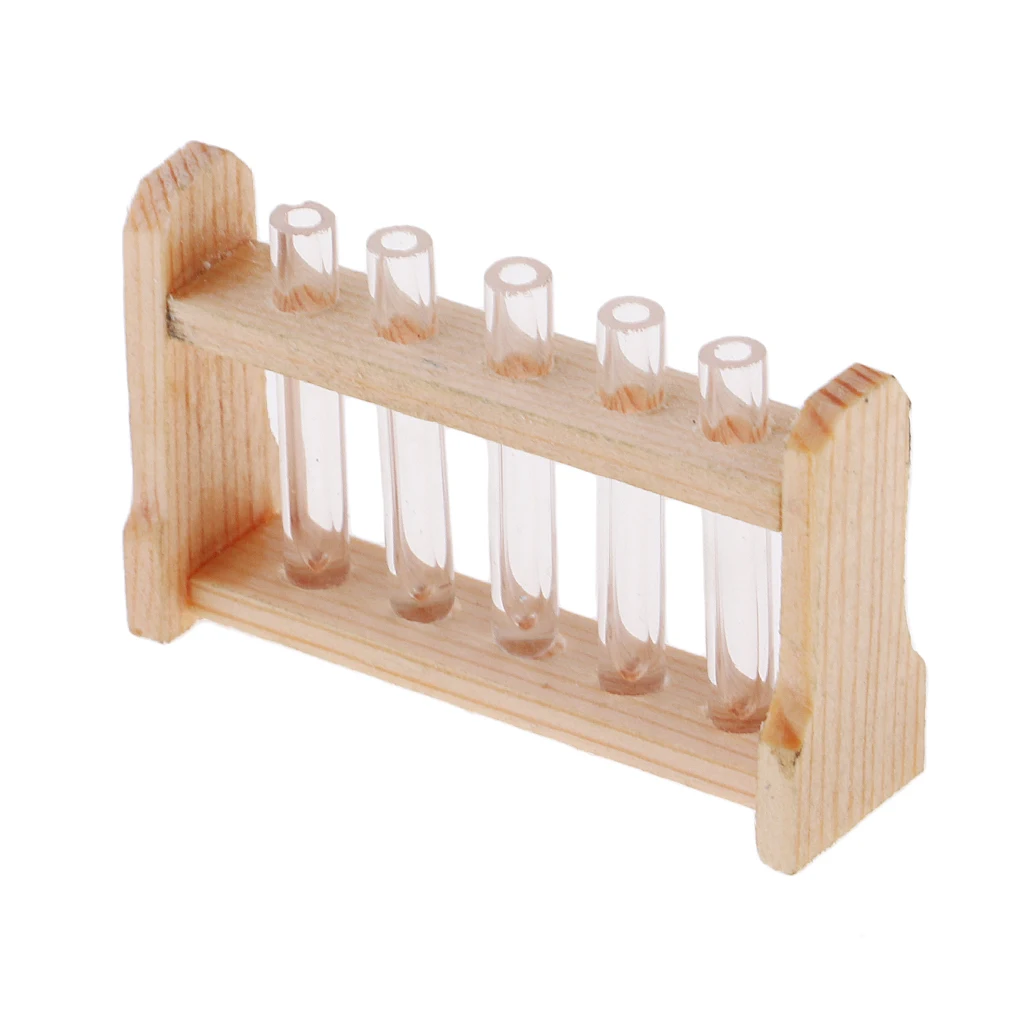 1/12 Miniature Test Tube Experiment Equipment for Dolls House Learning/Lab Room Accessory