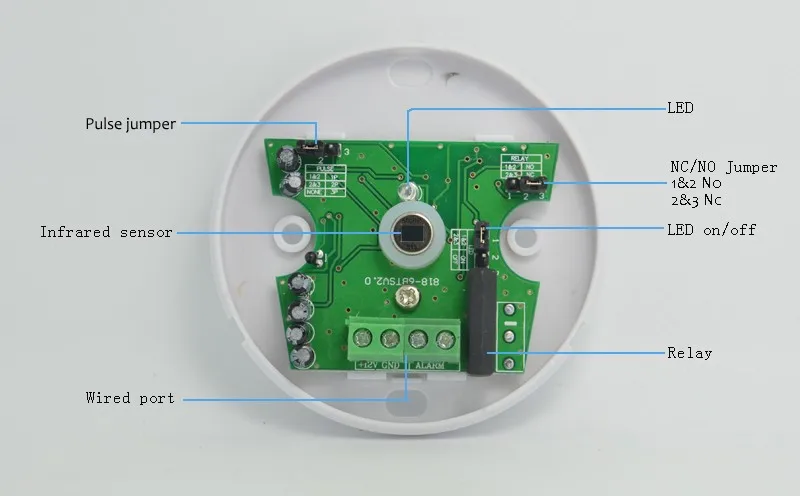 1 шт.) 360 градусов мини проводной внутренний потолочный датчик движения PIR сигнализация NC нет вариантов домашняя система безопасности