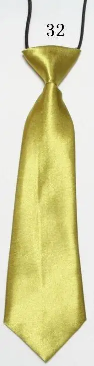 Однотонные Галстуки для малышей; галстуки для мальчиков; 39 цветов; детские галстуки; ascot - Цвет: Золотой