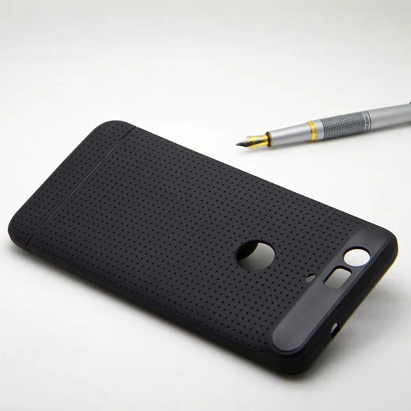 

capa for huawei nexus 6p Case high quality matt surface soft silicone net point design anti slip no fingerprint cover coque