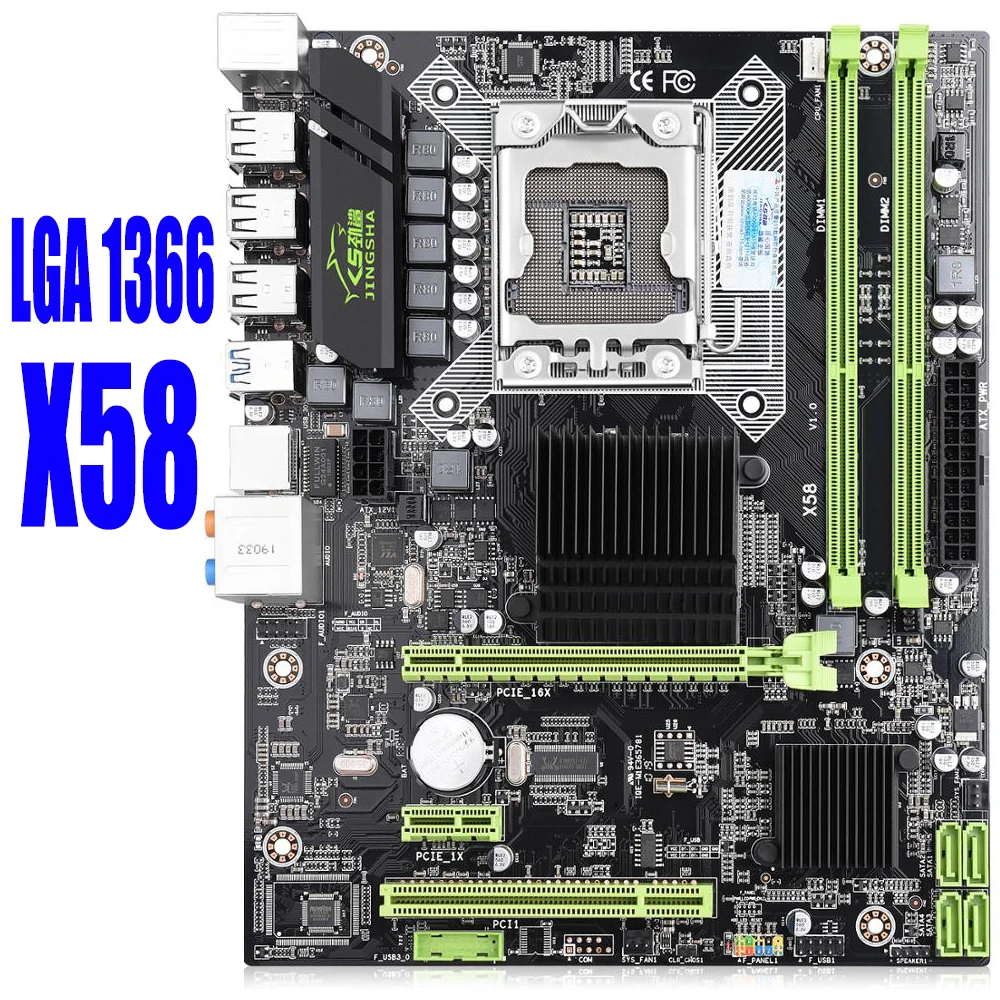 

X58 LGA 1366 motherboard LGA1366 support REG ECC DDR3 and xeon processor USB3.0 AMD RX Series Spell HUANANZHI