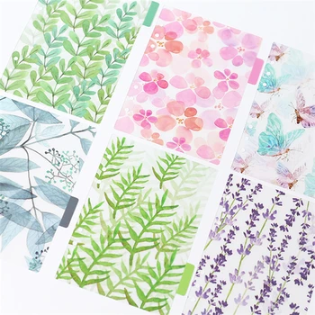 

Wholesale 5set A5 A6 A7 Flower PP Binder Index Dividers, Spiral Notebook DIY Accessory, Loose Leaf Notepads Binder