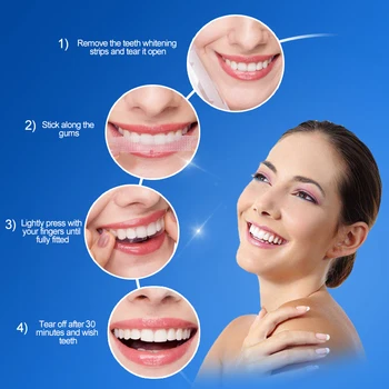 

2Pcs/pack Home Teeth Whitening Strips Bleaching Oral Hygiene Care for False Teeth Veneers Perfect Dentist TSLM2