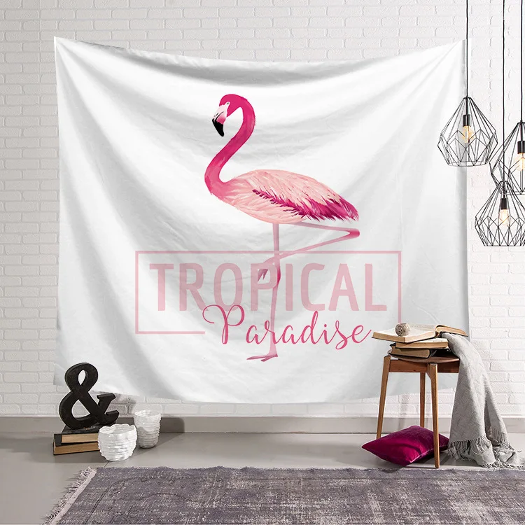 TOX Flamingo Tapestries Pink Animal Watercolor Wall Hanging Tropical Couch Decor Crown Bedspreads Yoga Mat Blanket Picnic cloth