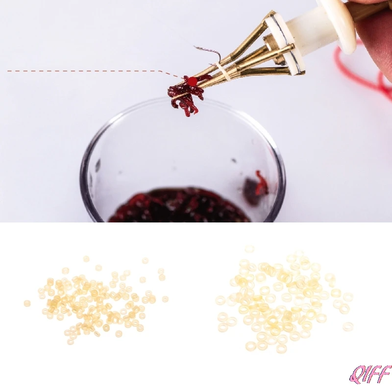 

Dropshipping 100Pcs Fishing Bloodworm Bait Granulator Rubber Band Lure Tackle Accessories New APR28