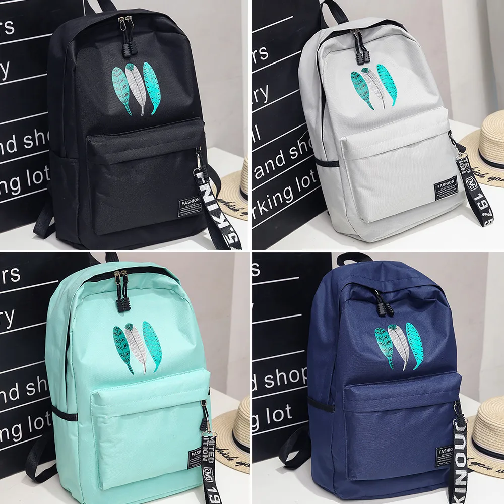 Fashion ladies backpack student simple large capacity backpack travel ...