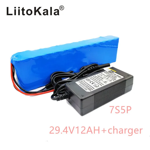LiitoKala 24 в 12 литиевых аккумуляторов для электровелосипедов, скутеров, инвалидных колясок, Кроппер с BMS
