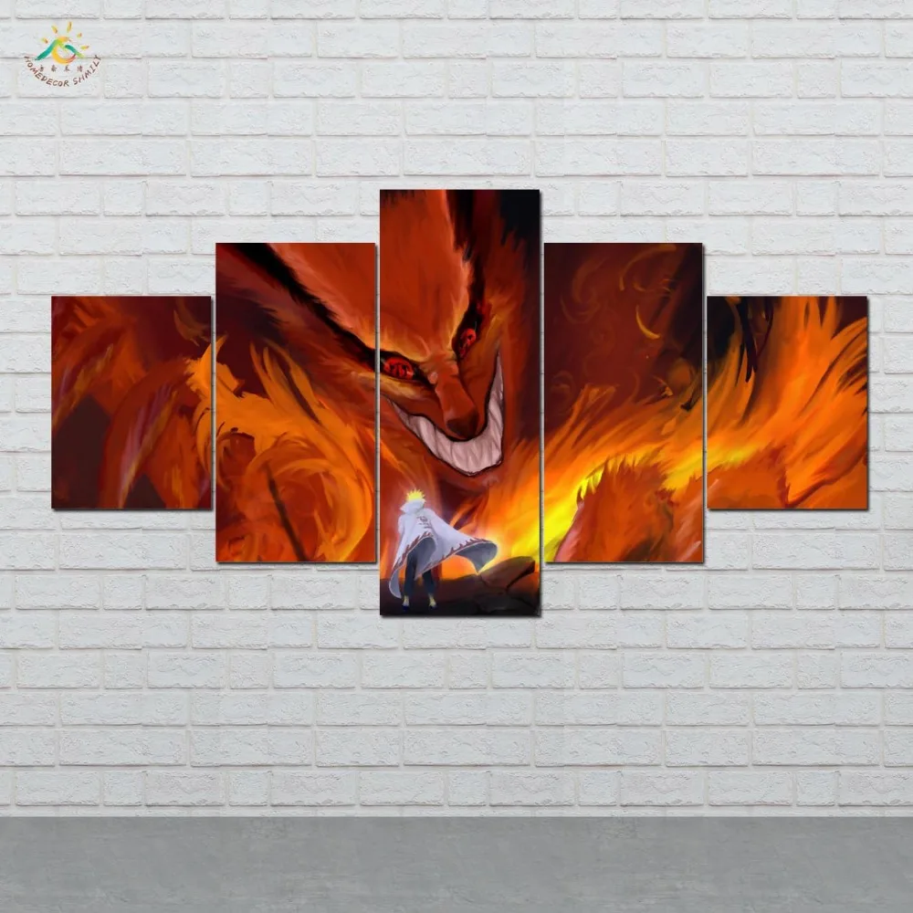 

Anime Naruto hero Man Wall Art Canvas Painting Posters and Prints Decorative Picture Decoration Home For Living Room 5 PIECES
