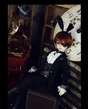 Mr. Black Rabbit Outfit for BJD Doll 1/4 MSD Luts IP Doll Clothes LF61