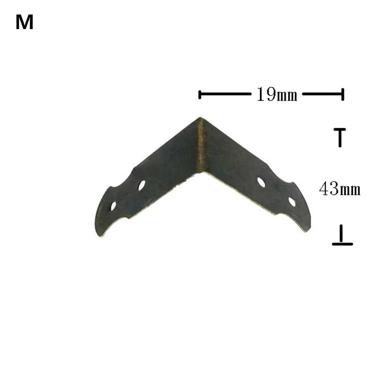 Винтажный чехол для багажа угловая коробка, цветочные углы, декоративные кронштейны, декоративная коробка для мебели угловая, бронзовый тон, 50 шт