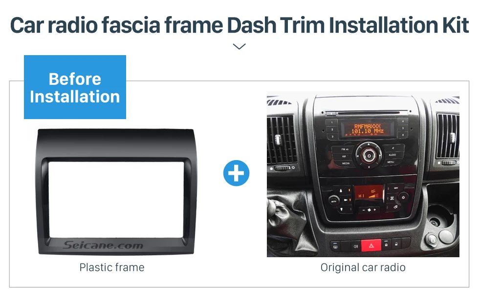 Seicane красивый черный адаптер dvd-плеер 2Din автомобильный комплект для установки автомобиля радио Панель рамка панель для 2011 FIAT DUCATO Dash монтажный комплект