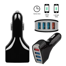 

QC3.0 Quick Car Charge For Xiaomi Pocophone f1 Adapter 4 Port USB Chargers for Samsung Galaxy iPhone Huawei Smart Charging