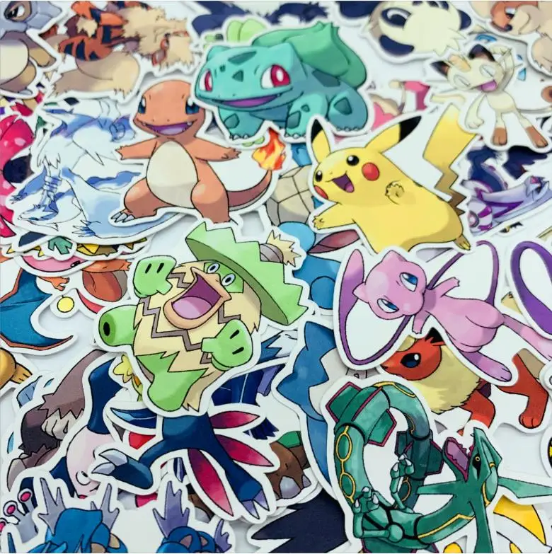 24 шт. различные Pokemons японский мультфильм Аниме Животные украшения стикеры Diy Ablum дневник в стиле Скрапбукинг этикетка стикеры канцелярские товары