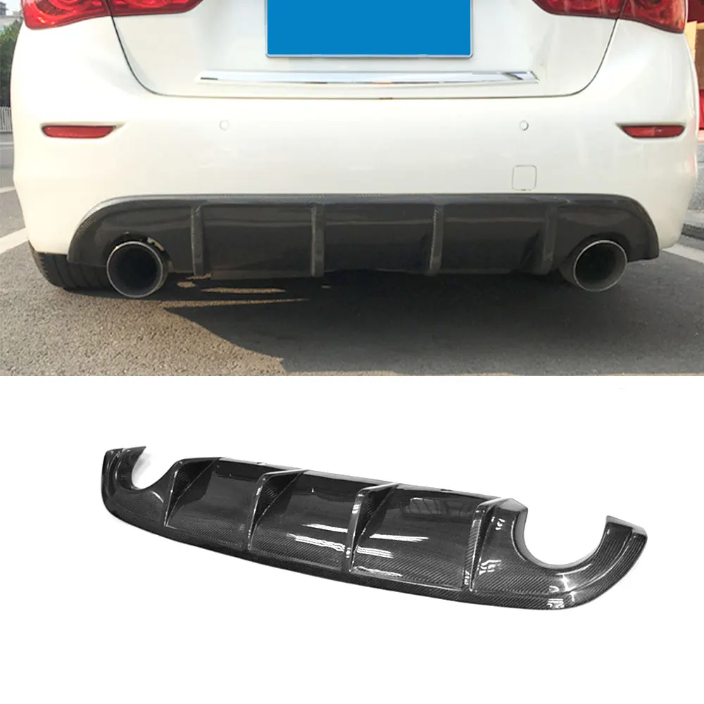 

Carbon Fiber /FRP Unpainted Rear Bumper Diffuser Lip Spoiler for Infiniti Q50 Q50S 14-17 add on style