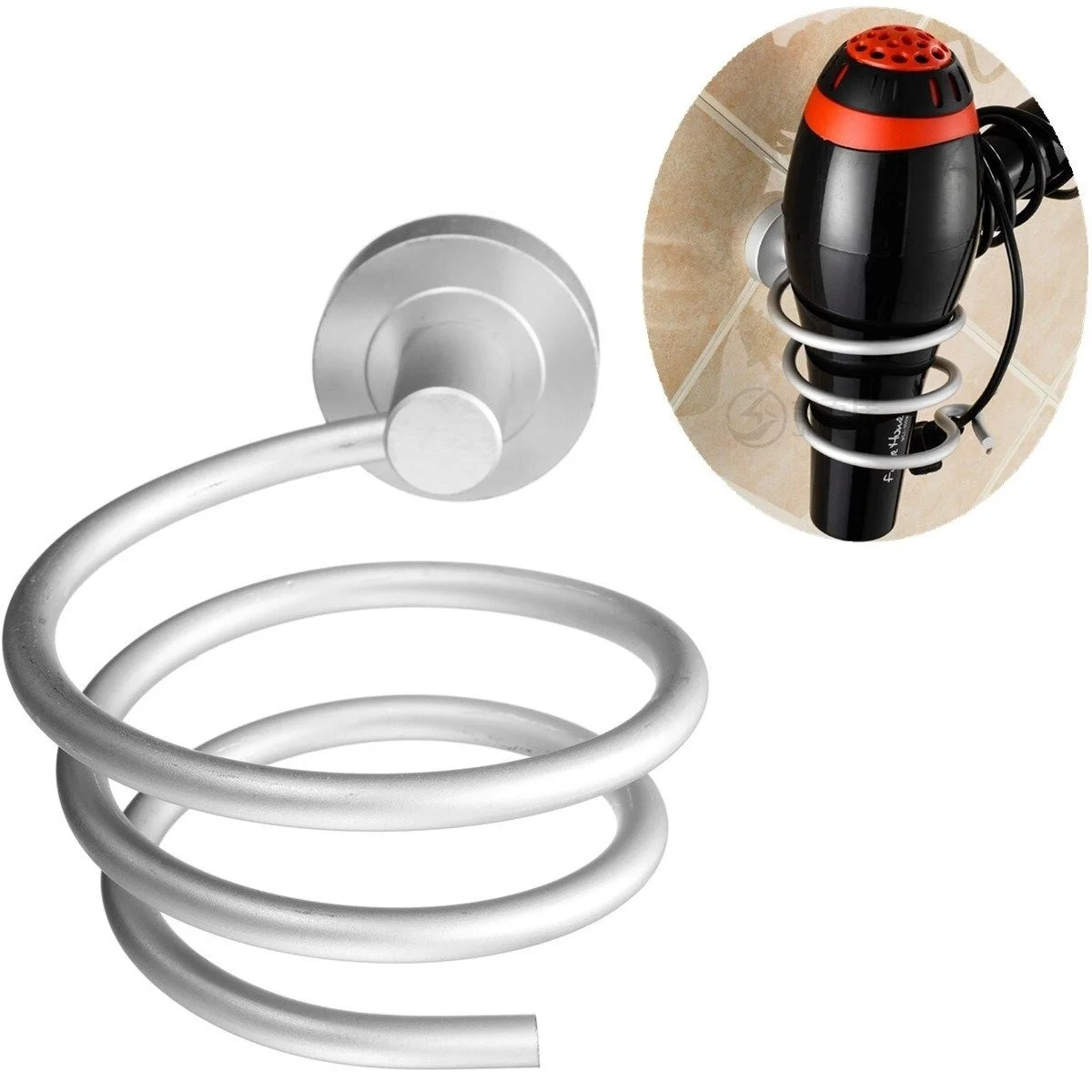Spiral Bathroom Wall Mounted Stand Hair Dryer Holder Rack Spiral Bathroom Wall Mounted Stand Hair Dryer Holder Rack Storage Organizer In Holders Racks From Home Garden On Aliexpress Alibaba