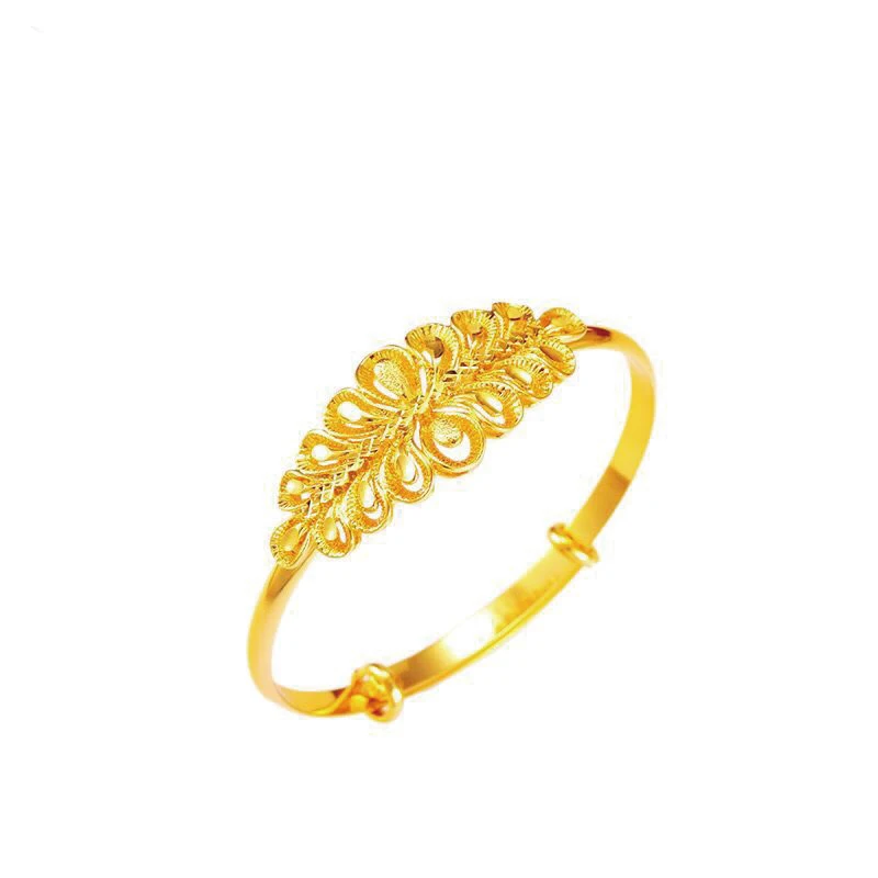 MxGxFam браслеты и браслеты в стиле ретро(регулируется) для женщин Свадебные украшения цвет чистого золота