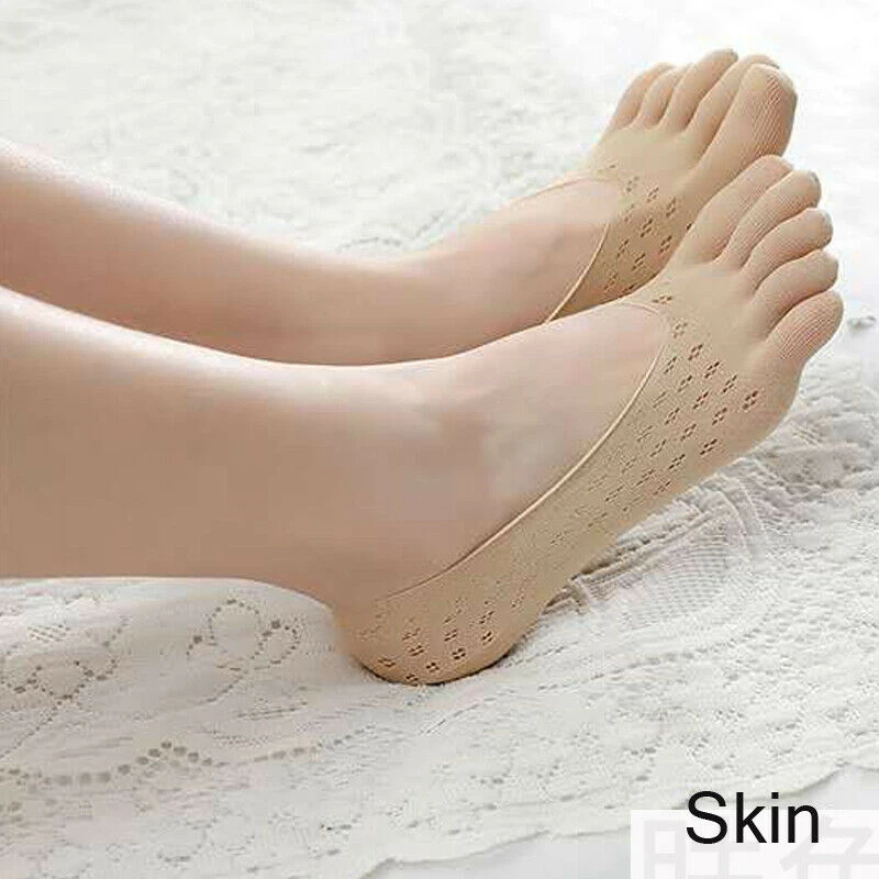 5 Цвета Для женщин плотная Полые Носки-Тапочки летняя Нескользящая невидимые пять пальцы рук и ног носки до лодыжки, Для женщин и девочек дышащие неглубокие носки
