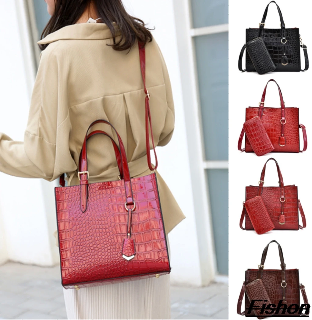 

Fashion Women Wild Crossbody Bag Messenger Shoulder Bag Phone Wallet Bags 2Pcs