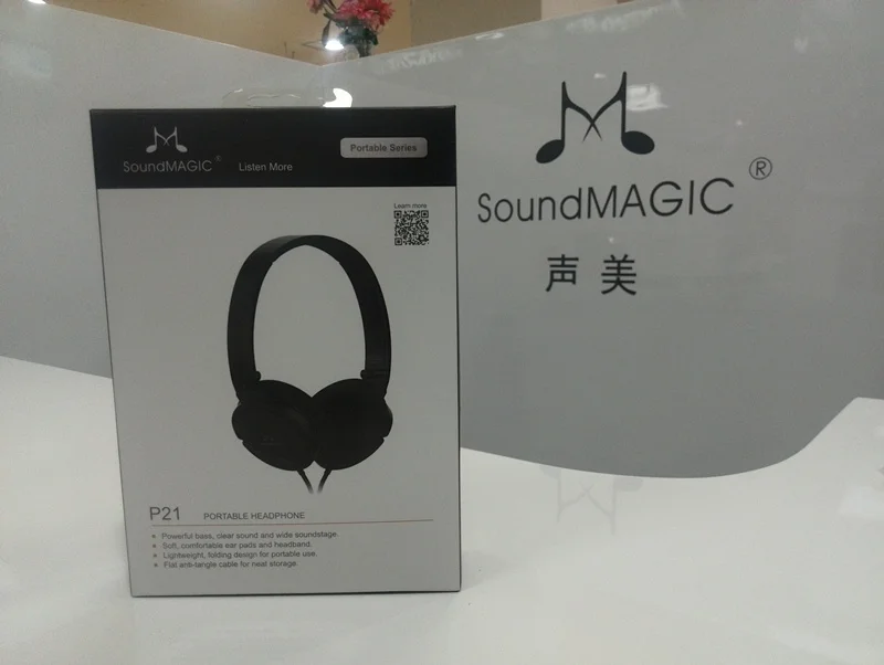 SoundMAGIC P21 портативная гарнитура, наушники для мобильного телефона, планшета, ноутбука, ПК, MP3, новые оригинальные наушники с супер басами, Hifi