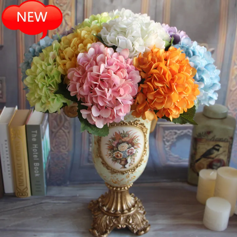 Новые 6 шт. 45 см искусственные цветы гортензии Шелковый цветок для свадьбы украшения дома вечерние украшения сада 7 цветов