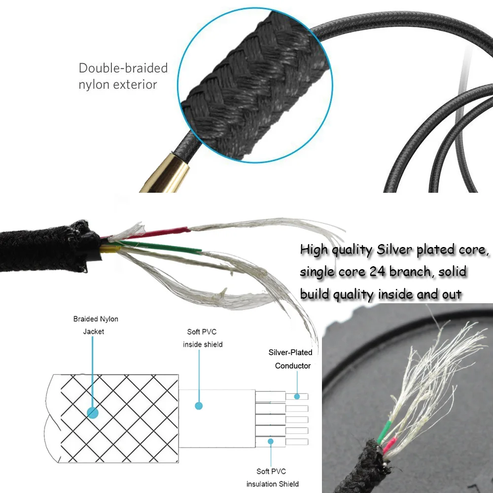 Earphone Cable Headphones Cable  (12)