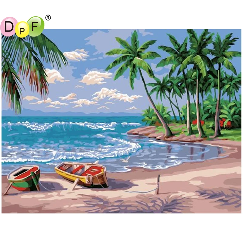 

DPF DIY The sea ships 5D diamond mosaic full square home deco diamond embroidery diamond painting cross stitch crafts needlework