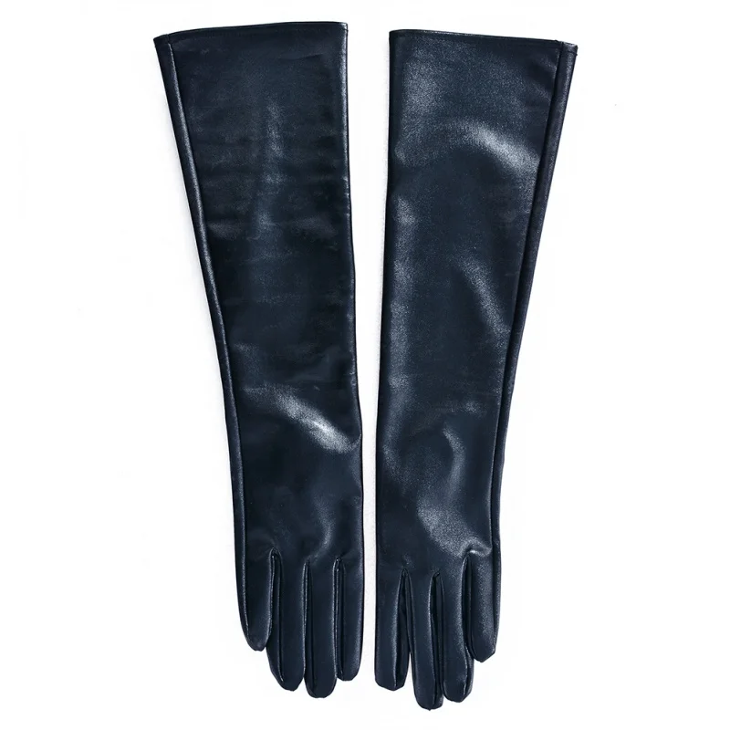 Женские перчатки из искусственной кожи, зимние длинные перчатки, теплые перчатки с подкладкой, новинка YP9